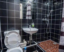 Ложа с двумя односпальными кроватями и санузлом на этаже в Belinsky