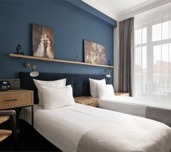 Стандартный номер с видом на город, террасой и двумя отдельными кроватями в Королева Луиза