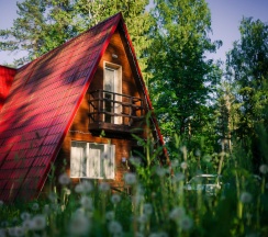 Коттедж эконом без сауны с двумя кроватями в спальне (2+3) в Красное озеро