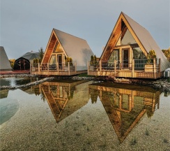 A-frame у воды в The Les