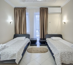 Двухместные апартаменты 4 c 1 комнатой с видом на парк 2 отдельные кровати в Exclusive Hotel&Apartments