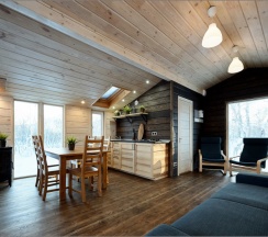 Шале с двумя спальнями в Kamchatka forest lodge