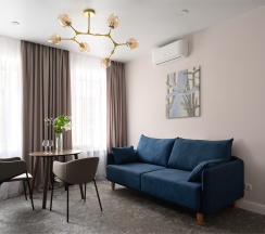 Люкс с 1 спальней и кухней-гостиной в Academia Васильевский