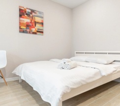 Двухместные апартаменты двуспальная кровать в Апартаменты BelaTravel Николы Теслы 20