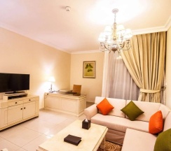 Семейные апартаменты с 2 комнатами с панорамным видом на город в Mercure Barsha Heights