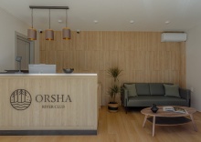 Лодж с террасой и купелью в Orsha River Club