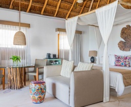 Двухместный номер Plunge Pool oceanfront двуспальная кровать в Shangri-la Caribe Beach Village Resort
