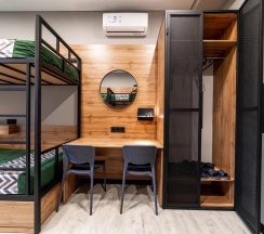 Кровать в общем женском номере с 3 двухъярусными кроватями (общие удобства) в Сириус