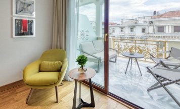 Двухместный номер Executive с частичным видом на море двуспальная кровать в Electra Palace Thessaloniki