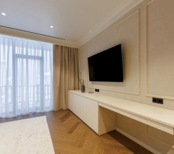 Люкс с 2 комнатами с балконом и с видом на горы в Dombay winter hall