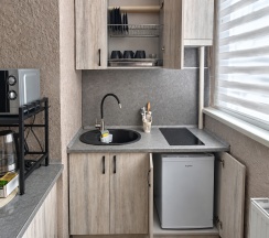 3-местные 1-комнатные апартаменты с 1 двуспальной кроватью, 25 м², 1 этаж в Однокомнатная квартира, ул. Свободы, 38/2