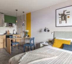 Студия с одной большой кроватью в Apartments&Hotel Trend