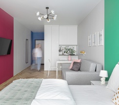 Апартаменты с видом на город 2 отдельные кровати в Апартаменты LITTE - Nordy Homes