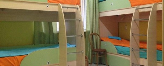Кровать в 6-местном общем номере в City life