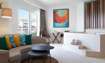 Четырёхместный полулюкс Accessible с видом на сад в Отель Hyatt Vivid Playa Del Carmen