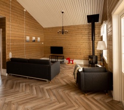 Скандинавский дом с видом на озеро в Forrest Lodge Karelia