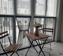 Двухместные апартаменты с красивым видом из окна (двуспальная кровать) в Апартаменты в тихом районе г. Зеленоградск