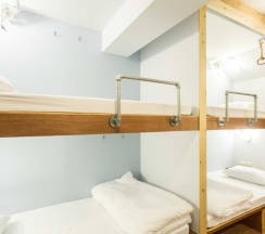 Кровать в общем номере в Barn and Bed Hostel