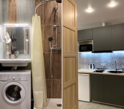 1-комнатные апартаменты эконом 5.4 в Apartments Private (Апартментс Прайвит) на улице Цимлянская