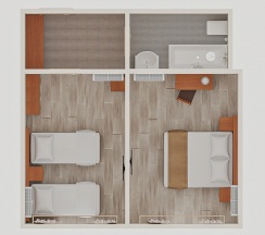 Четырёхместный номер семейный Стандарт с 2 комнатами с балконом в Alean Family Riviera