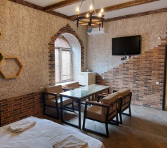 Двухместный номер Делюкс рядом с пляжем двуспальная кровать в Олимп