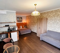 Студия с балконом и с видом на море в Гостевой дом Chalet Agave