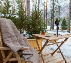 Номер Классик с двуспальной кроватью c видом на реку и террасой в Grand Chalet Altay