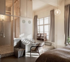 Двухместный номер Deluxe двуспальная кровать в Michelberger Hotel Berlin
