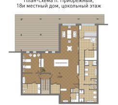 18-ти местный дом в Прибрежном поселке в Альпийские дома в Прибрежном посёлке