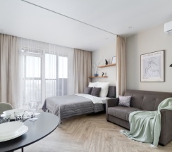 Студия Superior (общая ванная комната) в Апартаменты Andora apart | Дизайнерская Квартира на Красном проспекте
