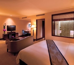 Двухместный полулюкс двуспальная кровать в Отель Hyatt Regency Bangkok Suvarnabhumi Airport
