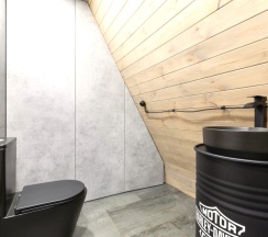 №2 A-Frame 60m2 с купелью (оснащение дома, стоимость купели и бани см. Подробнее) в Les holidays