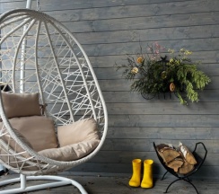 Двухместный семейный коттедж с видом на окрестности двуспальная кровать в Fraubu.camp