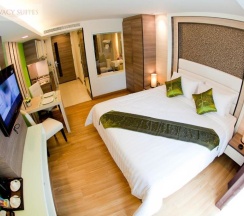 Двухместный люкс Deluxe с видом на город двуспальная кровать в iCheck inn Residences Sukhumvit 20