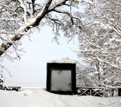 Дом для двоих с панорамными окнами и открытой террасой №1 в Уютные Ёлы
