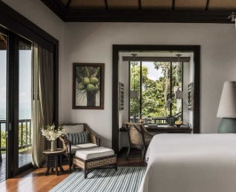 Двухместная Вилла с бассейном Panoramic с видом на океан двуспальная кровать в Four Seasons Resort Koh Samui