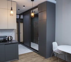 Апартаменты улучшенные с 1 двуспальной кроватью в Sky inn color