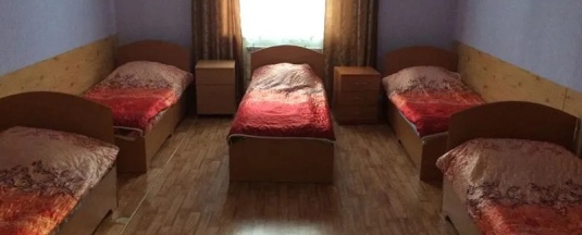 Кровать в общем номере (общая ванная комната) в Северный рай