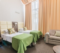 Двухместный номер Комфорт с террасой с видом на город 2 отдельные кровати в Проспект