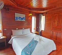 Двухместное бунгало с видом на сад двуспальная кровать в Horizon Beach Resort Koh Jum