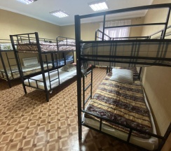 Кровать в женской комнате эконом с 4 двухъярусными кроватями (общие удобства) в Хостел