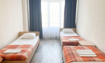 Кровать в 3-местном общем номере в Smart Hotel KDO Екатеринбург