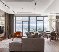 Трехкомнатный апартамент Luxury Dubai с двумя спальнями в Real Apartments Sochi