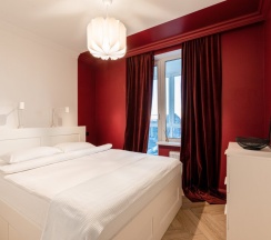 Двухместные апартаменты Superior двуспальная кровать в Апартаменты Румер в современном жилом комплексе у ТЦ Дана Молл