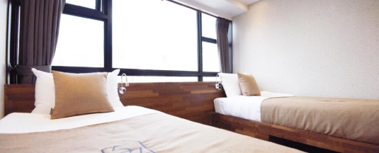 Двухместный без вида номер Deluxe 2 отдельные кровати в 57 Myeongdong Hostel
