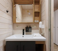 Super Лодж с баней и купелью с видом на озеро в Пасторское озеро