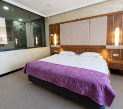 Двухместный номер Superior с красивым видом из окна двуспальная кровать в Reikartz Sky Алматы