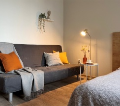 "Platinum" Однокомнатная квартира на набережной Невы (Метро Площадь Ленина/Новочеркасская, 5 минут на транспорте) в Rauktis apartments