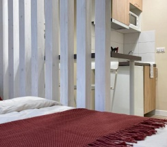 1-комнатные апартаменты студия с 2 односпальными кроватями в InHome24 (ИнХоум24) на улице Автозаводская 23 строение 120