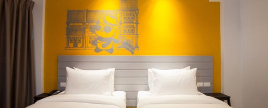 Одноместный номер Standard с видом на город двуспальная кровать в Recenta Style Phuket Town